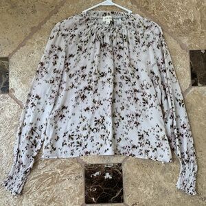 Cloth & Stone Print Shirt Sz M